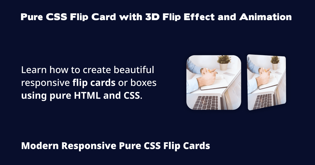 Pure CSS Flip Card With 3D Flip Effect And Animation