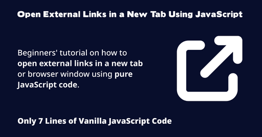 Open External Links in a New Tab Using JavaScript