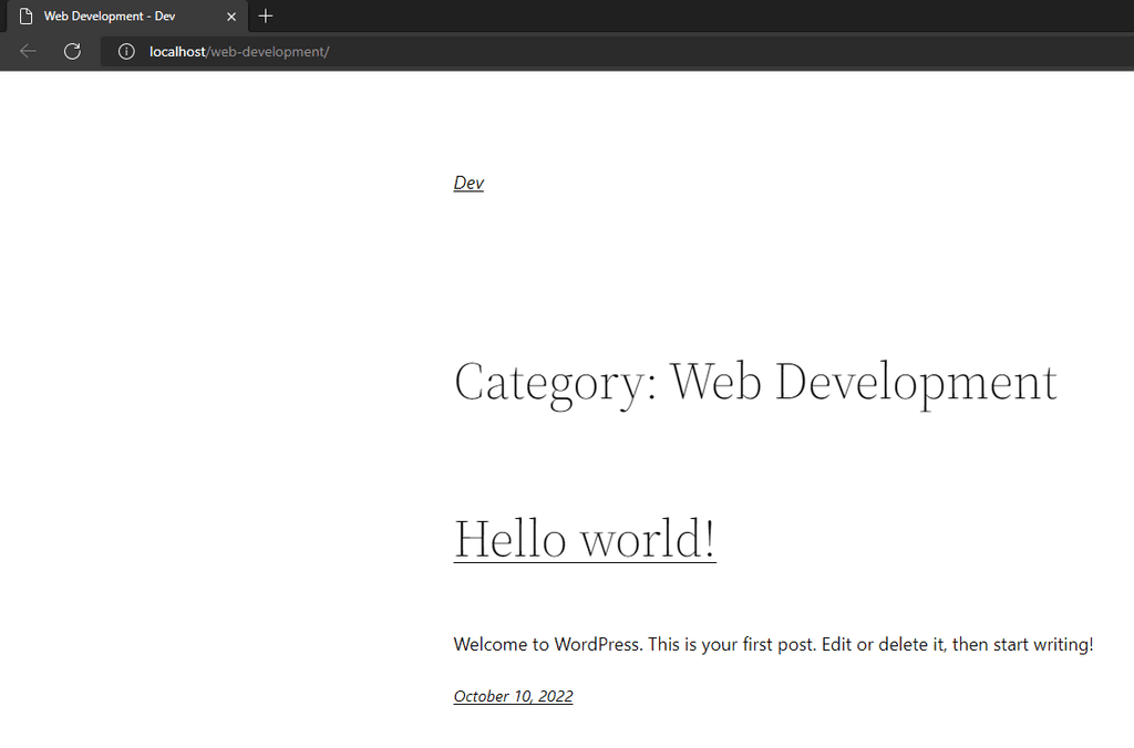 Successfully removed category base from WordPress URL.